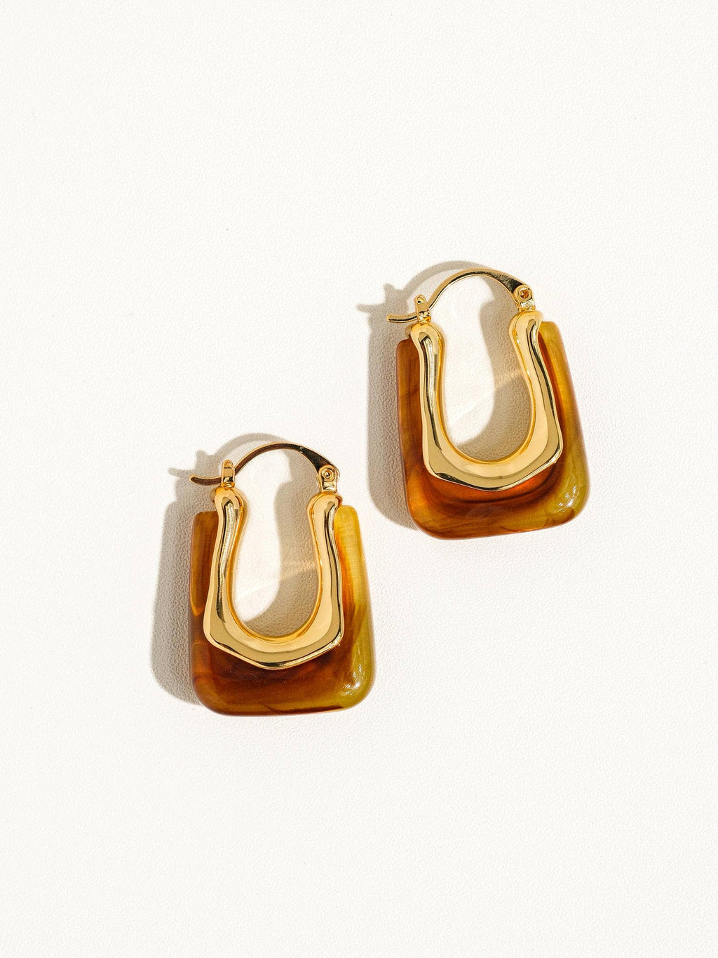 Boucles d’oreilles bohèmes en forme de U plaquées or 18 carats Talia