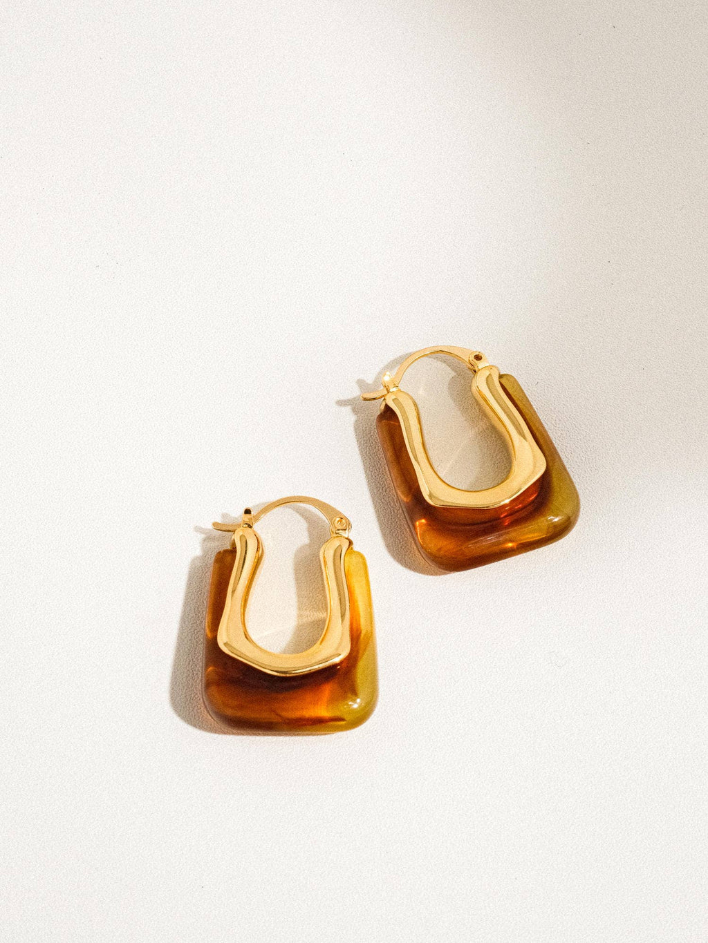 Boucles d’oreilles bohèmes en forme de U plaquées or 18 carats Talia